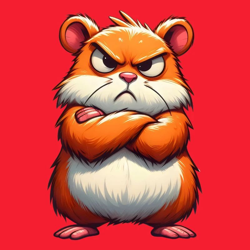 Grumpy hamster disgruntled