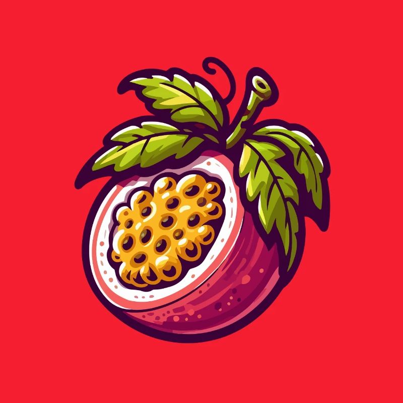 Lebendige Passionsblumenfrucht-Illustration