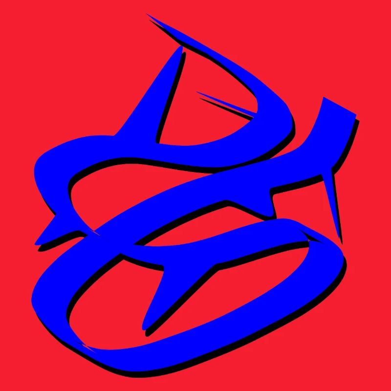 Design de graffiti bleu dynamique