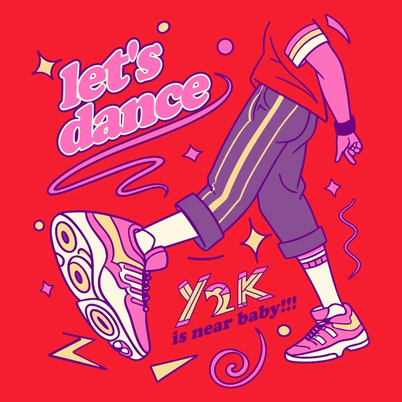 Y2K Dance Vibe Sneaker Kunst