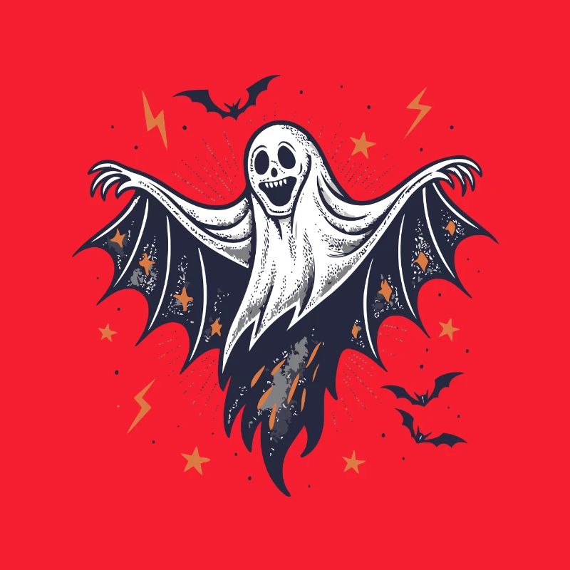 Fantôme Halloween Ailes Déployées