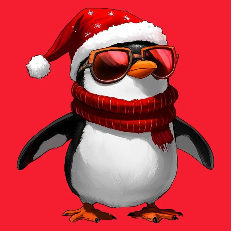 Pinguin Weihnachtsmann