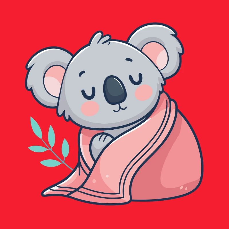 Koala mit rosa Karomuster