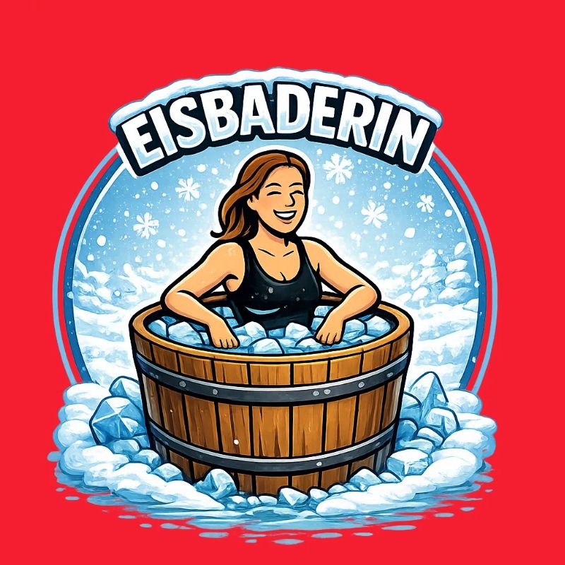 Eisbaderin im Eisbad