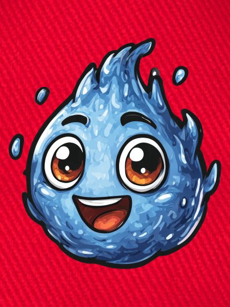 Kawaii Wassertropfen Smile