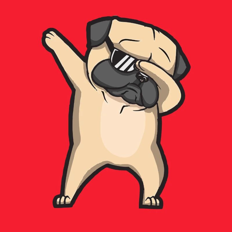 dabbing pug