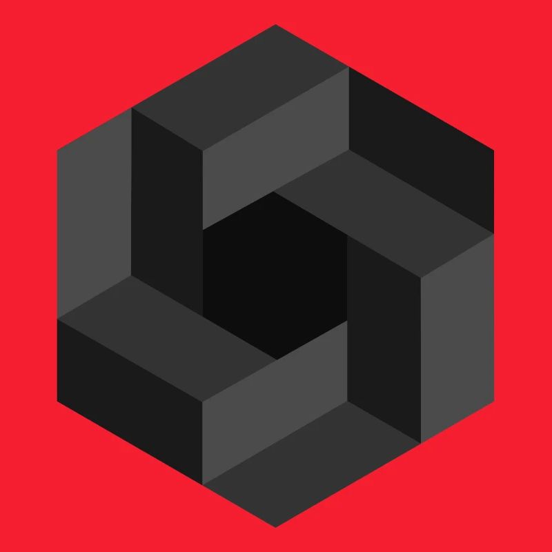 Abstract Geometric Pattern in Grayscale