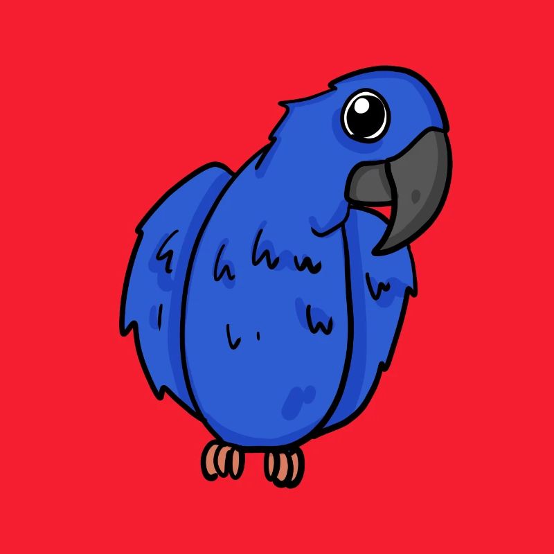 Oiseau perroquet d’ara jacinthe
