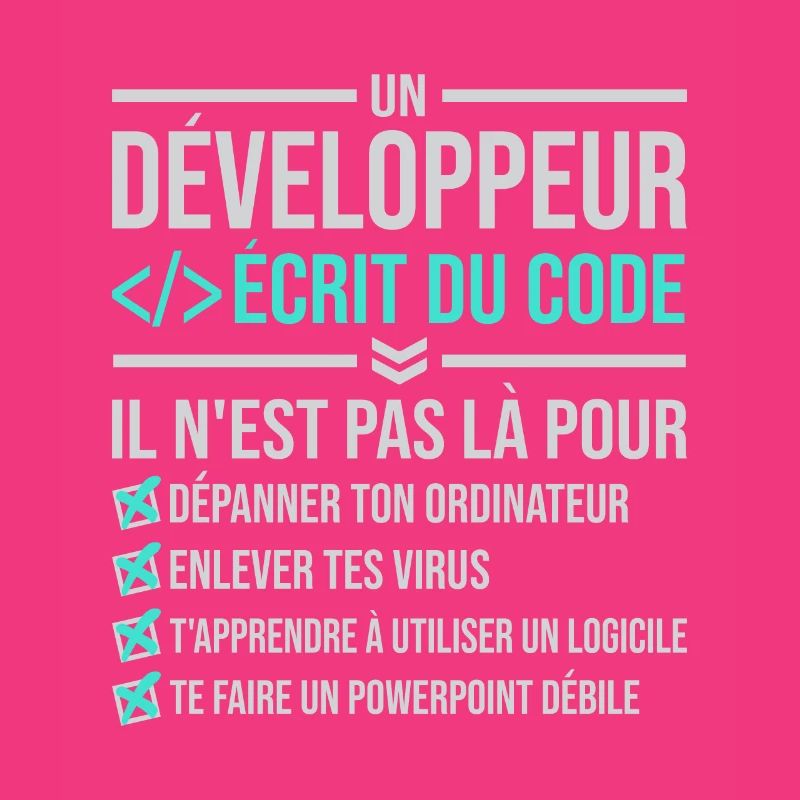 Développeur écrire du code