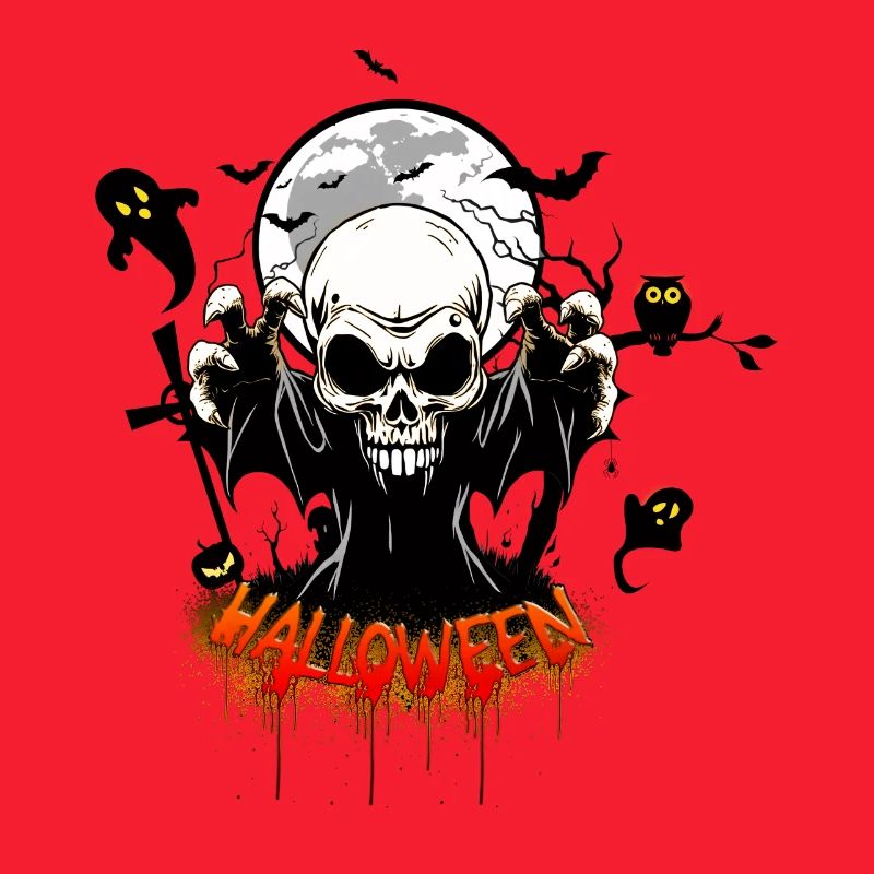 Skull with sharp teeth