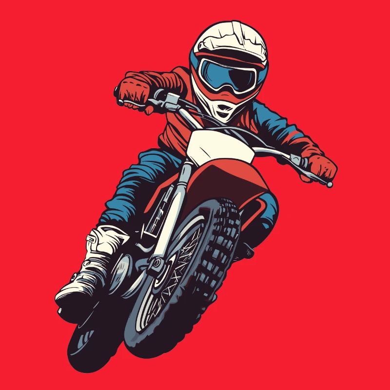 Adrenalinischer Motorradfahrer