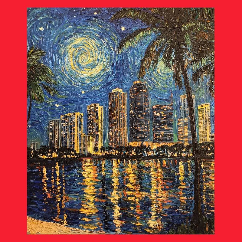 Miami Beach Florida Van Gogh Starry Night