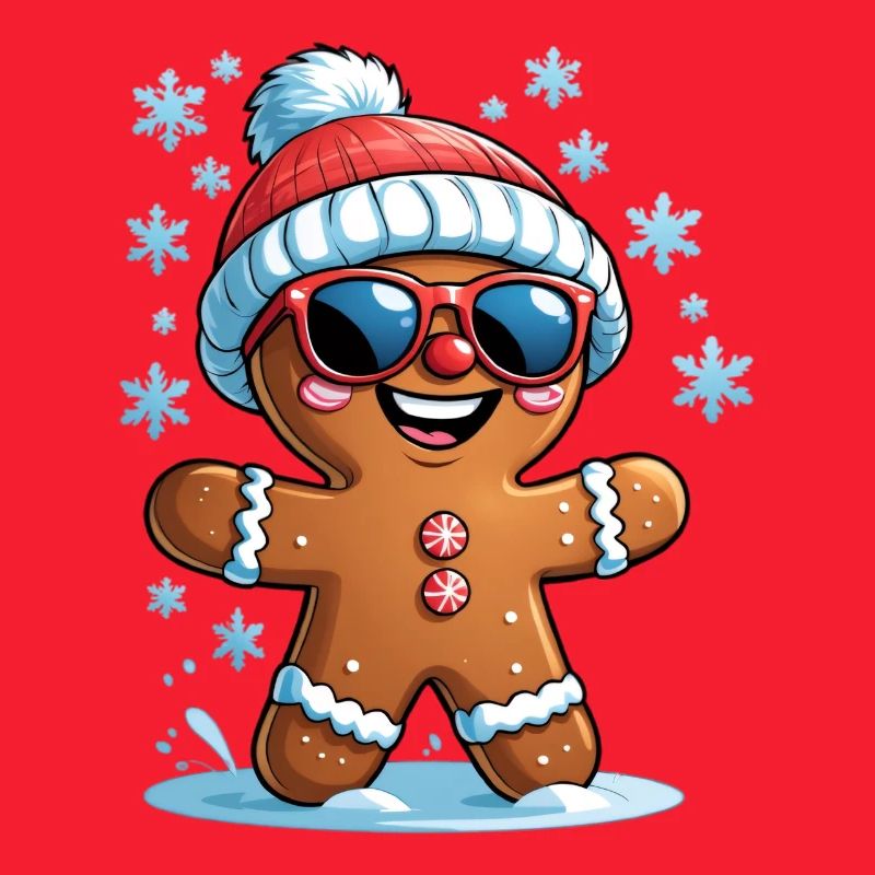 Winter Lebkuchen mit Sonnenbrille