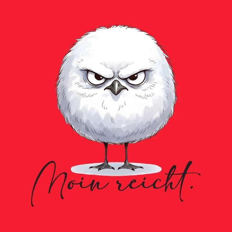 Moin reicht - grimmige runde Möwe