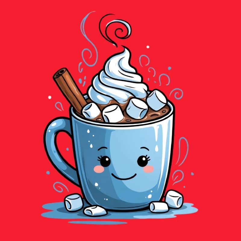 Cozy cocoa mug with marshmallows