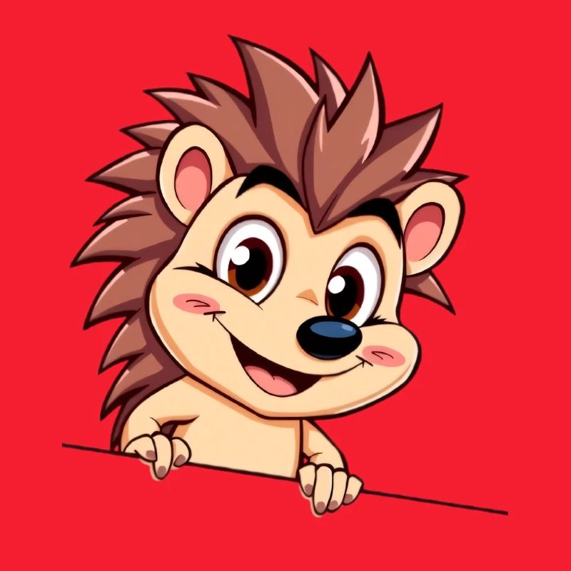 Nimble hedgehog on a wire