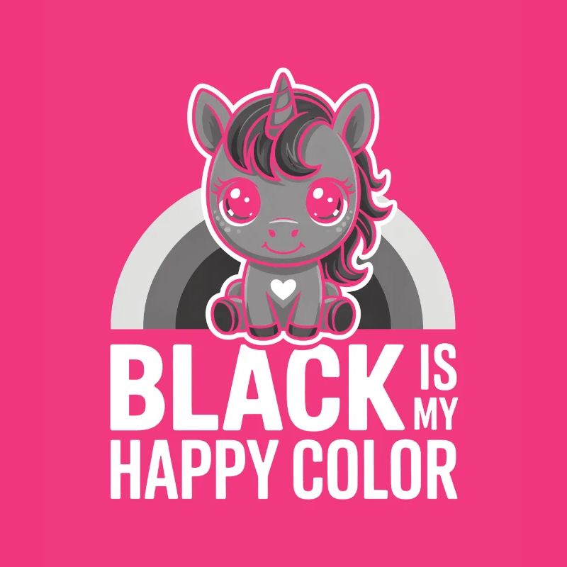 Graues Einhorn mit Regenbogenbogen