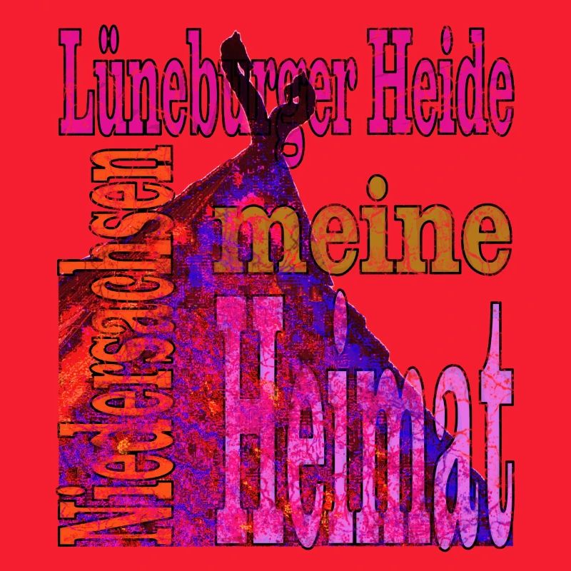 Lüneburger Heide mit Text