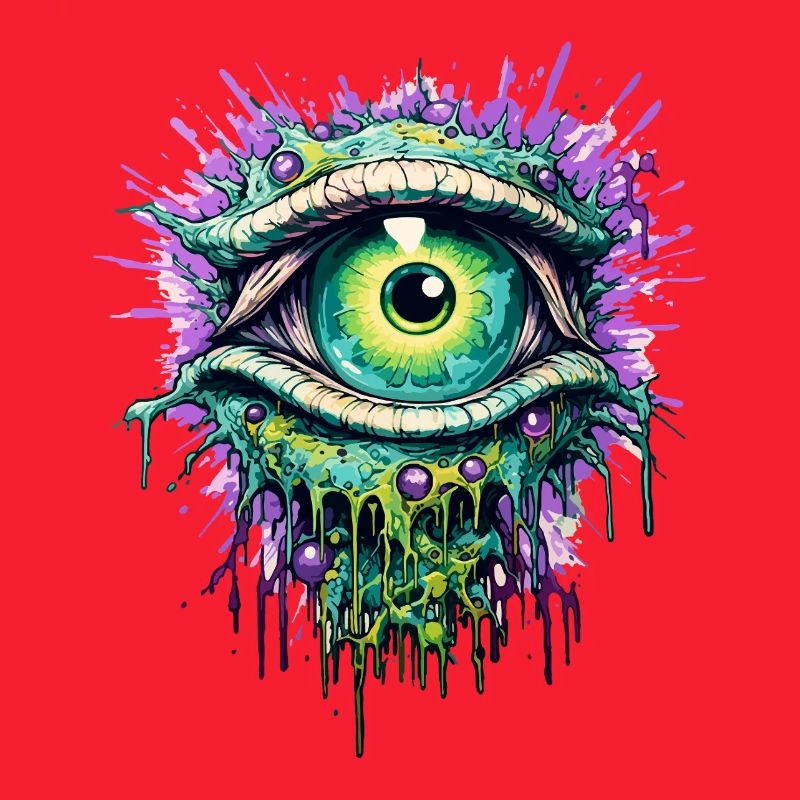 Psychedelic Eye, Voyage coloré LSD Drogues