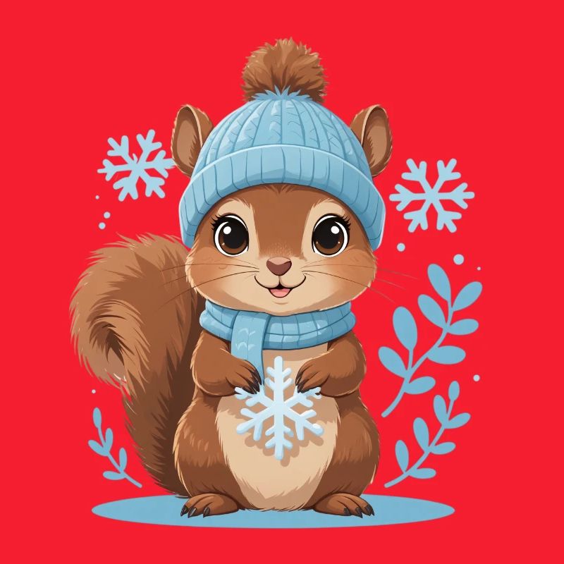 Winterliches Eichhörnchen Motiv