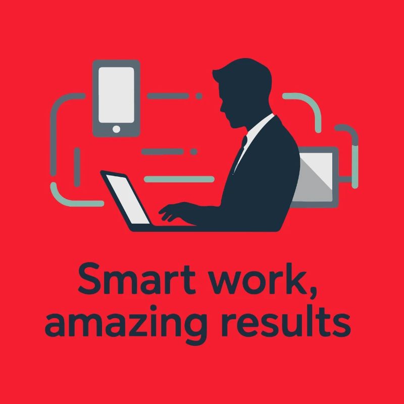Smart Work Tech Silhouette