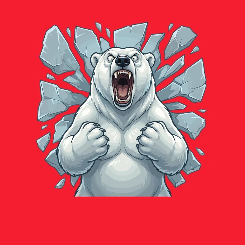Polarbär bricht Eis