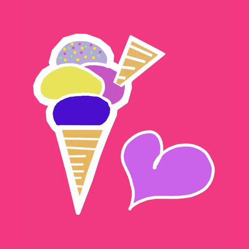 Eiscreme Eis  Eiswaffel Kinder Retro 60er