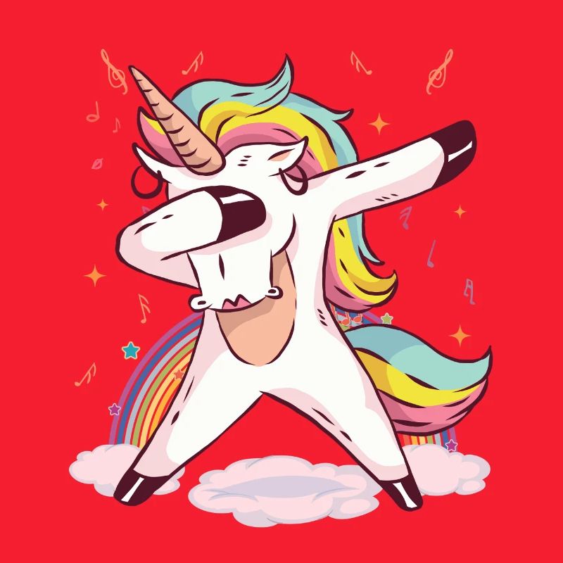 Regenbogen-Einhorn-Tanz-Vibes