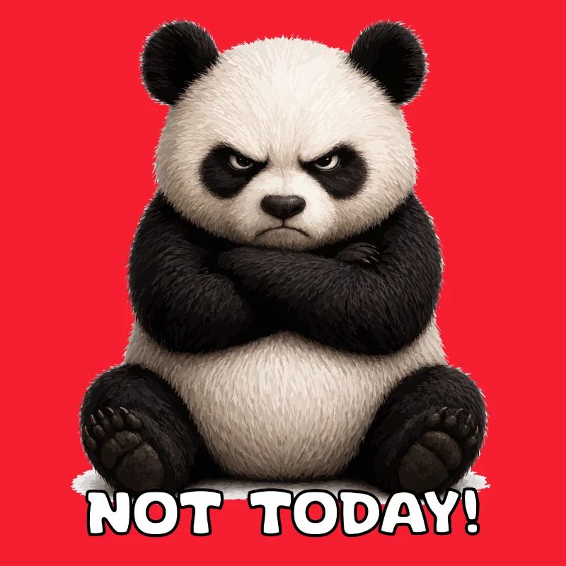Panda Not Today Meme
