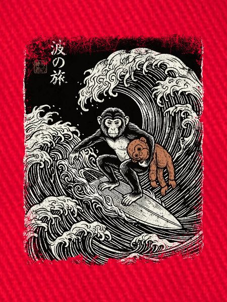 Ukiyo-e Baby Monkey Punch