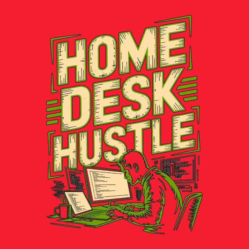 Remote Developer Home Desk Hustle Remote Coder
