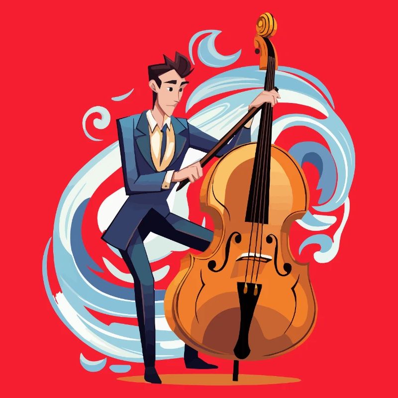 Violoncelle de jazz côtier dans la tempête