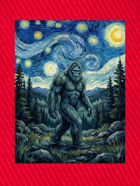 Bigfoot Sternennacht – Sasquatch-Campingkunst
