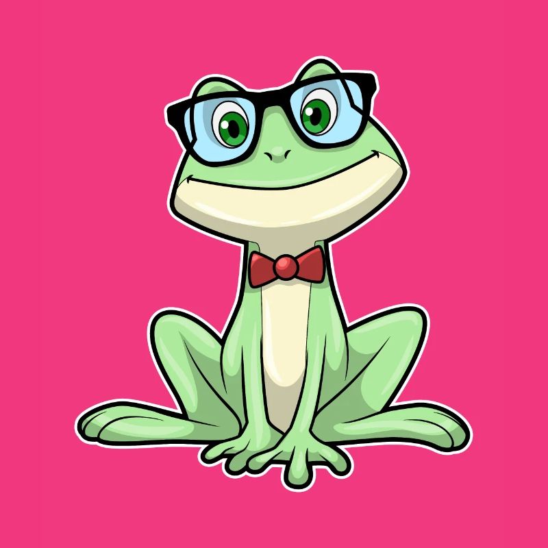 Frog Nerd Student Glasses Slips