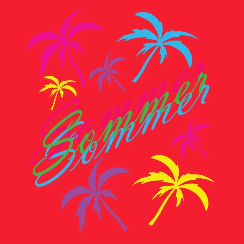 Neon Sommer Palmenfeeling