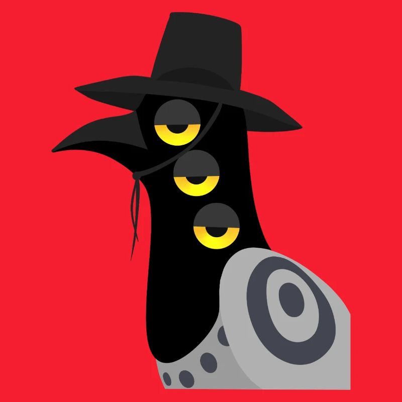 Dämonischer Vogel skeptisch