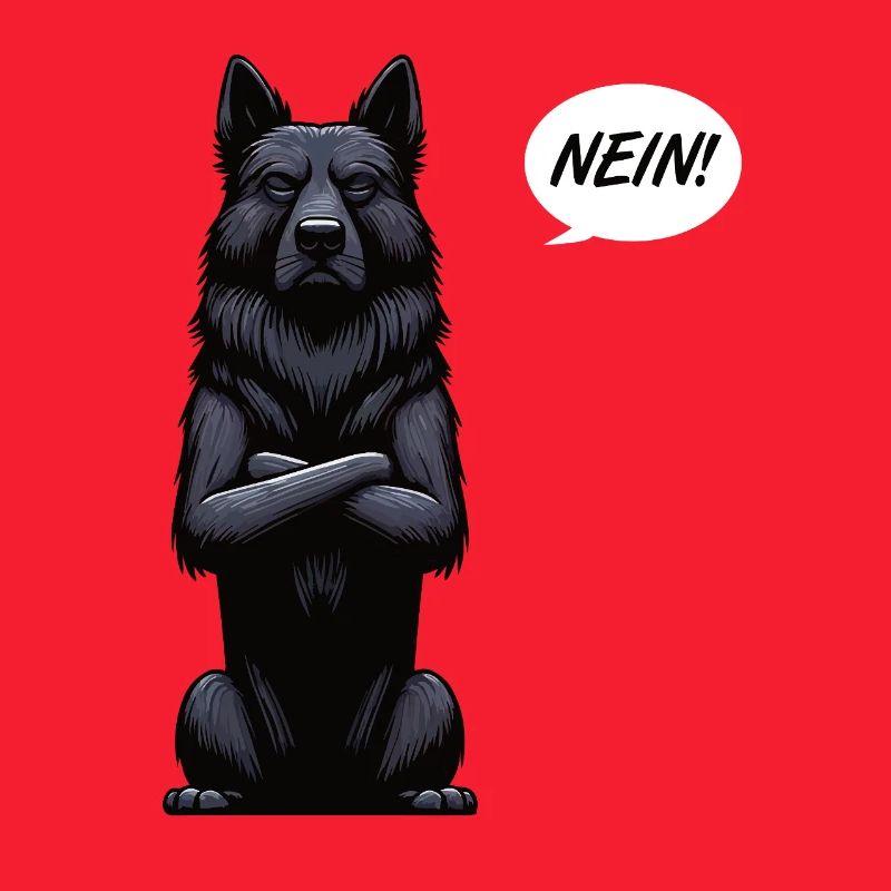 Nein Schwarzer Schäferhund Schäferhundbesitzer 