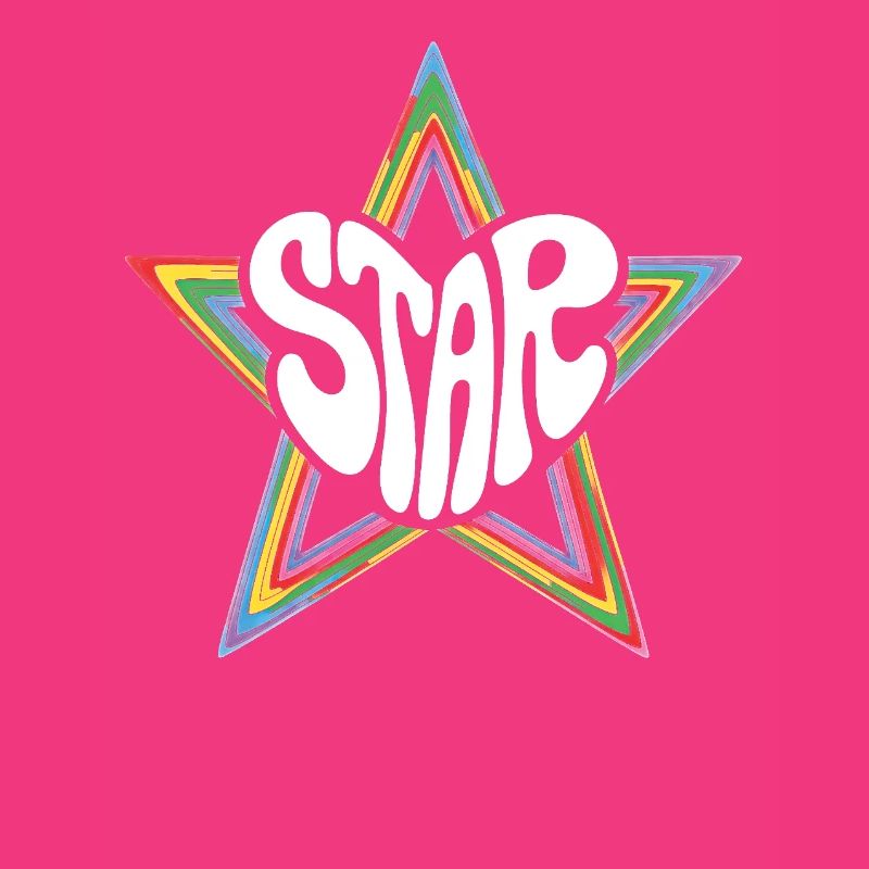Star de l’espace Arc-en-ciel psychédélique