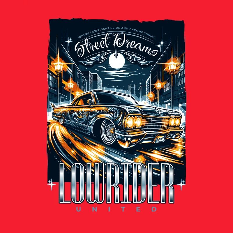 Nuits de lowriders de rêve de rue