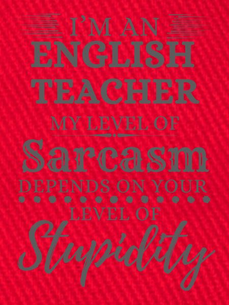 Englischlehrer Sarkasmus Niveau
