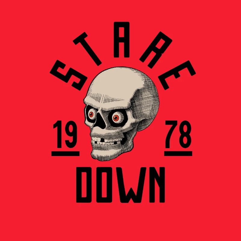 Starrender Schädel