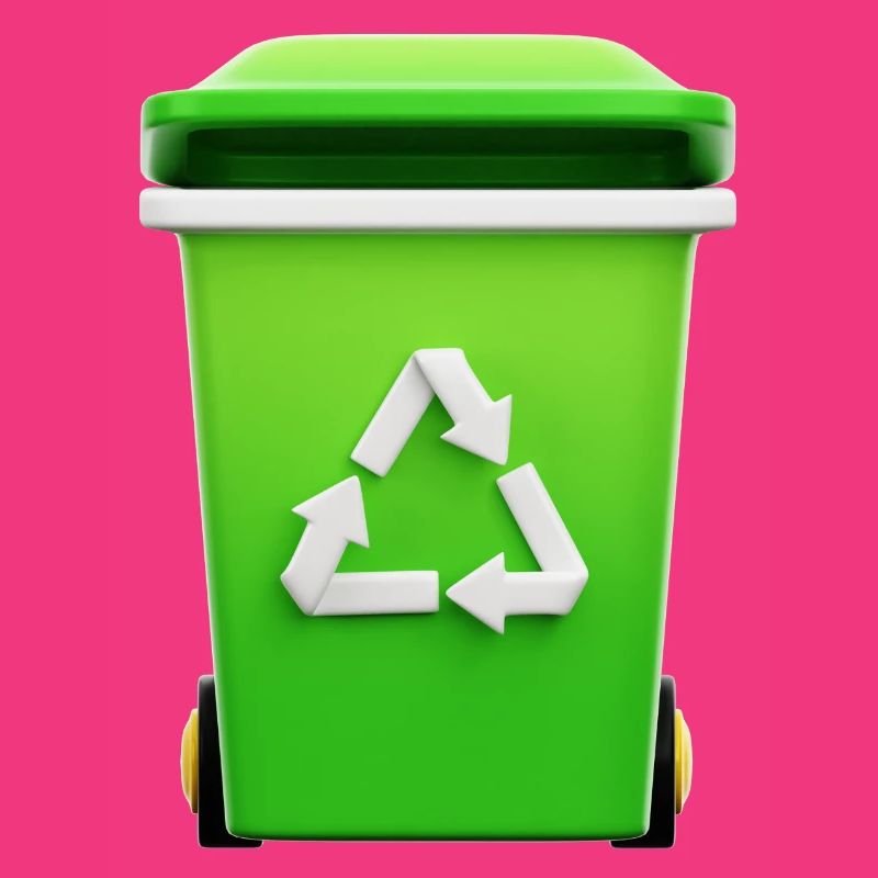 Recycling, bin, selective sorting