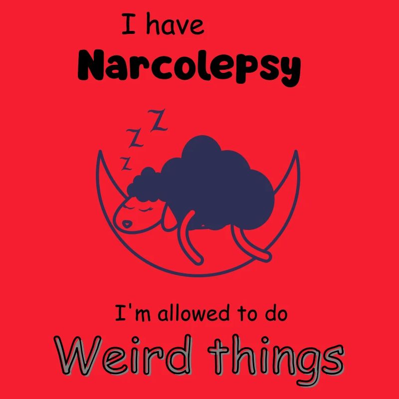 Sleeping sheep in the moonlight with narcolepsy