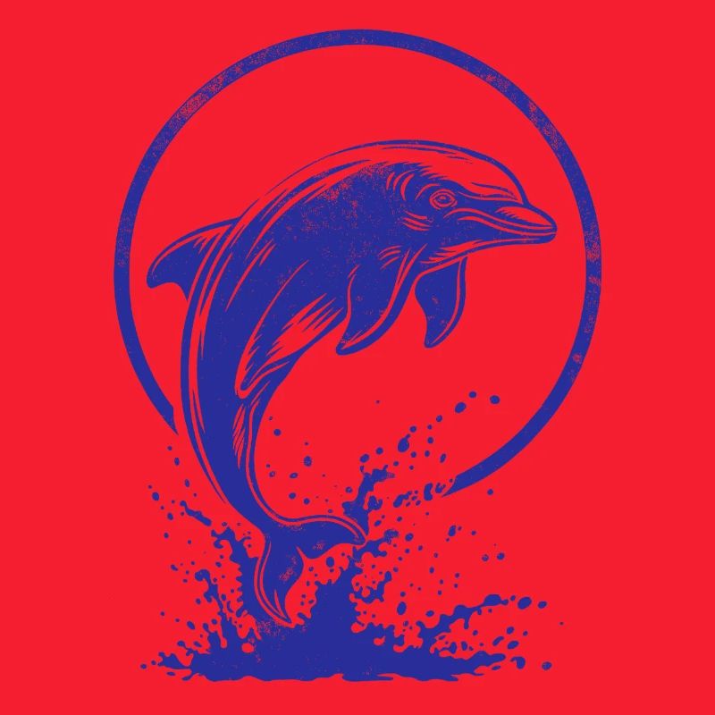 Delfin Logo blau
