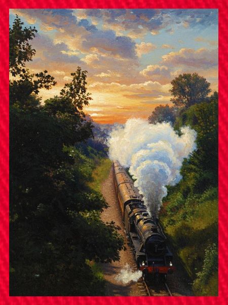 Sunset Dampflokomotive