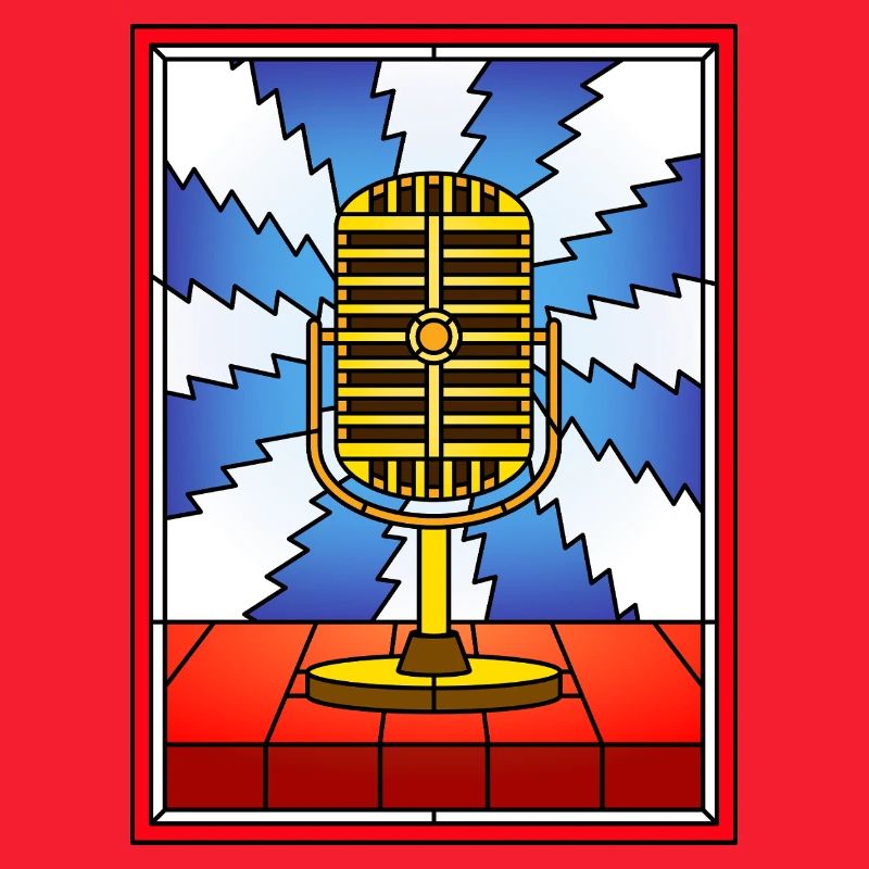 Conception rétro de vitrail micro