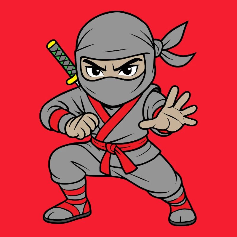 Grauer Ninja Schattenkrieger