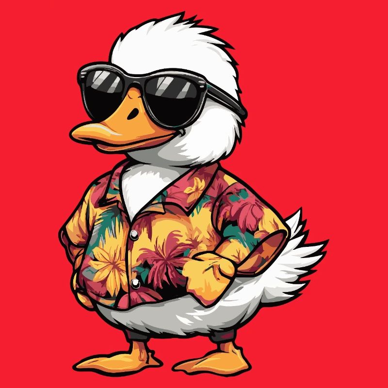 Gans Comic Urlaub