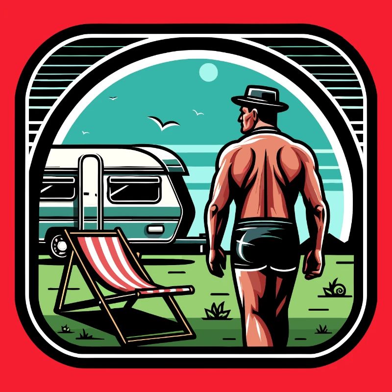 Camping holidaymakers