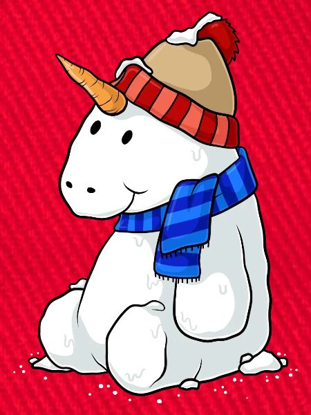 Einhorn Schneemann Comic